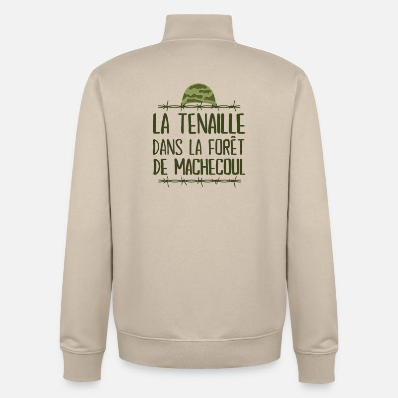 la septième compagnie, la 7ème compagnie - Sweat zippé unisexe en coton bio Stanley/Stella - beige crème