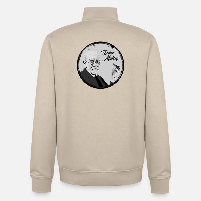 Deine Mutter Freud - Unisex Organic Zip Sweatshirt von Stanley/Stella - Cremebeige