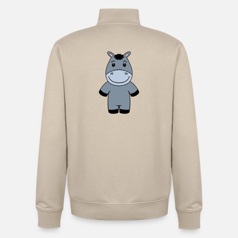 Âne - Sweat zippé unisexe en coton bio Stanley/Stella - beige crème