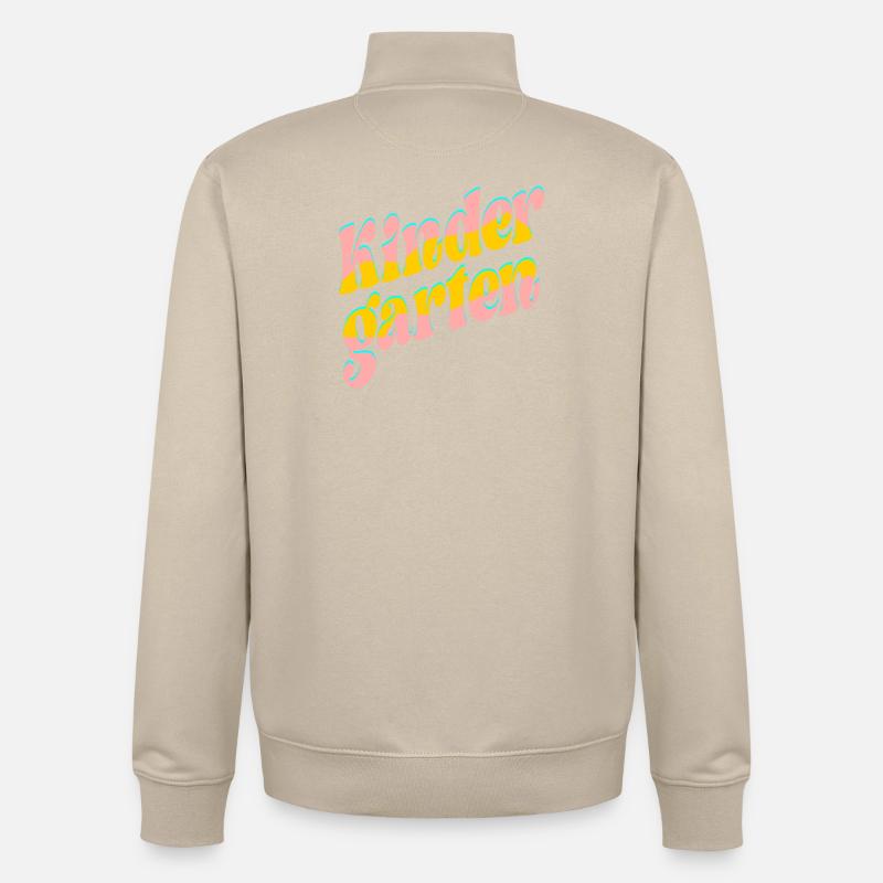 Kindergarten Erzieherin - EINGEWÖHNUNGSWOCHEN - Unisex Organic Zip Sweatshirt von Stanley/Stella - Cremebeige