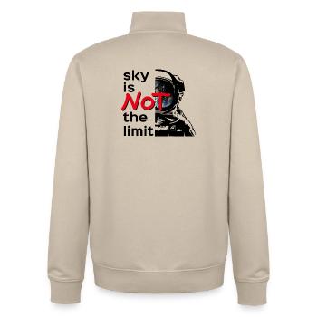 sky is Not the limit black - Unisex Organic Zip Sweatshirt von Stanley/Stella - Cremebeige - Hinten - AI Model Male 185 dark (185cm)