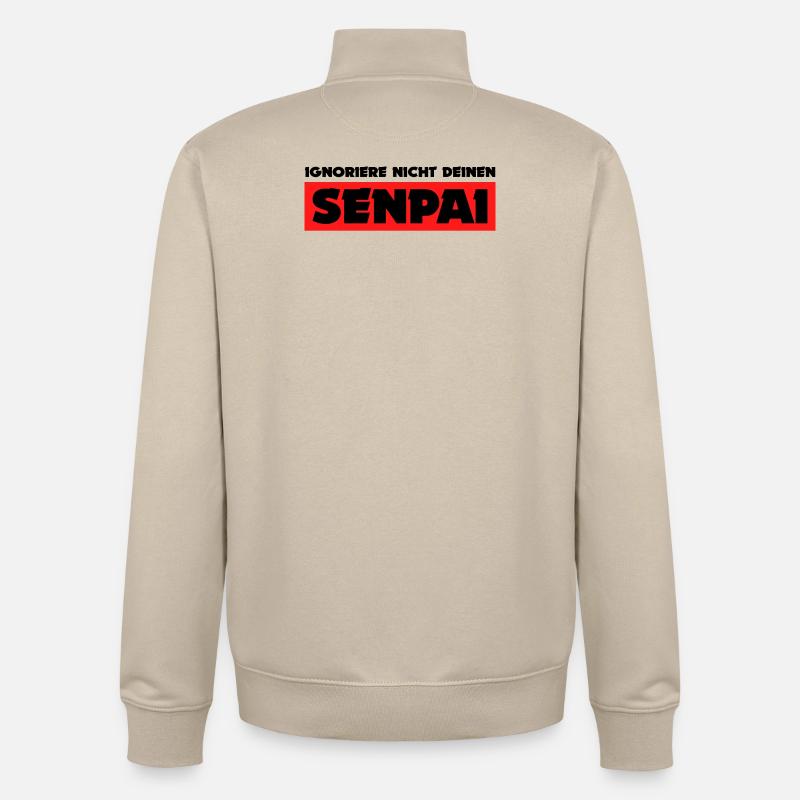 Senpai Statement Mangastyle Anime Japan Comic - Unisex Organic Zip Sweatshirt von Stanley/Stella - Cremebeige