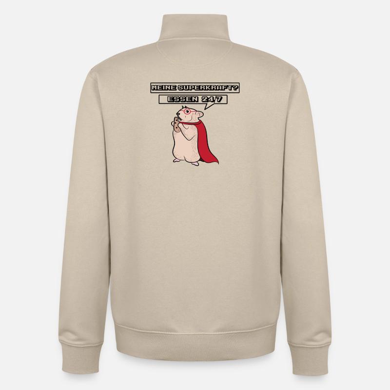 Rat, Lap Animal, Statement, Pets, Pet - Unisex Organic Zip Sweatshirt by Stanley/Stella - desert dust