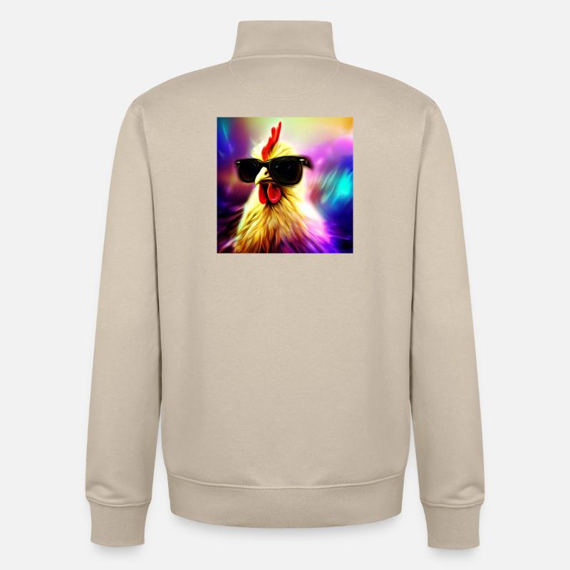 Fancy Chicken II - Unisex Organic Zip Sweatshirt von Stanley/Stella - Cremebeige