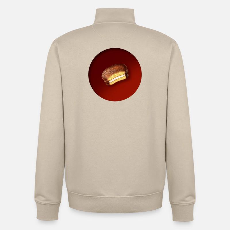 Un délicieux biscuit au chocolat - Sweat zippé unisexe en coton bio Stanley/Stella - beige crème