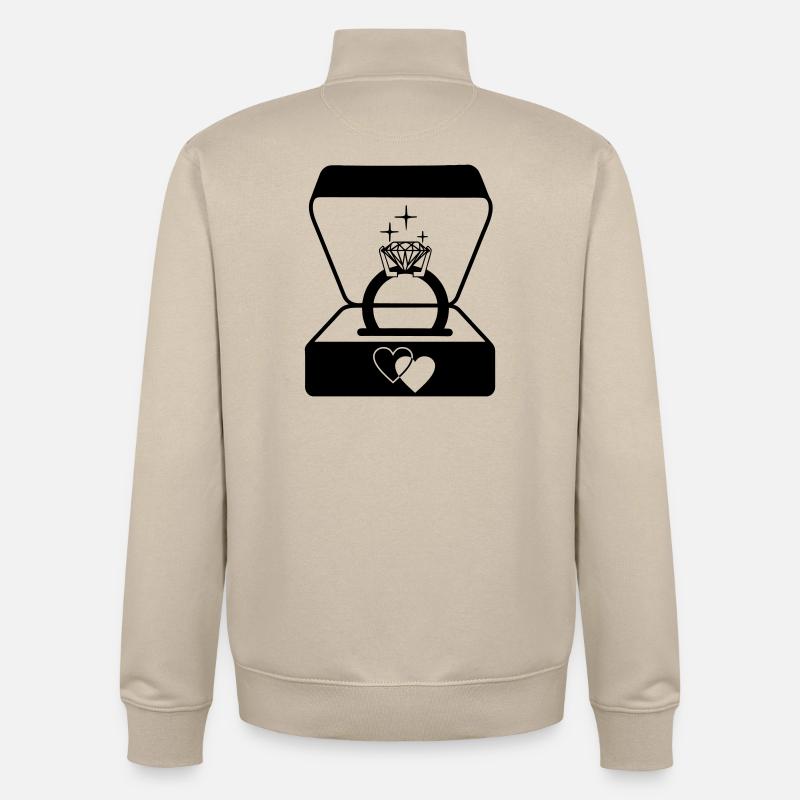 Juwelier Ehering in Box - Unisex Organic Zip Sweatshirt von Stanley/Stella - Cremebeige