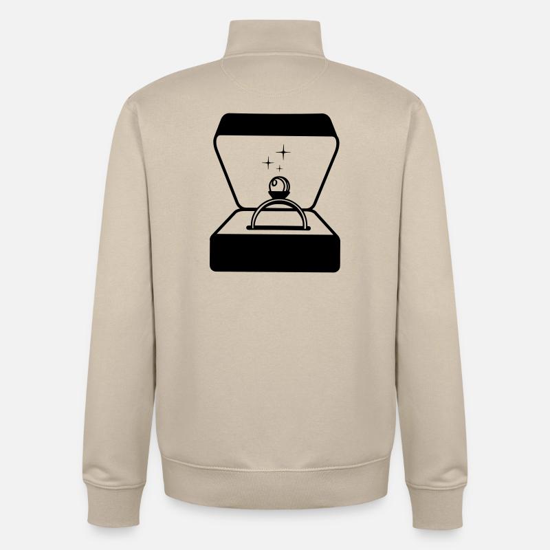 Ring mit Perle in Box - Unisex Organic Zip Sweatshirt von Stanley/Stella - Cremebeige