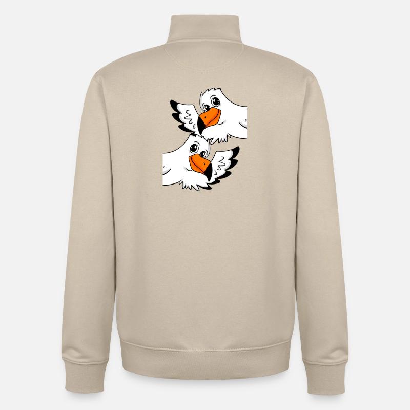 Seagull Greeting Welcome - Unisex Organic Zip Sweatshirt by Stanley/Stella - desert dust