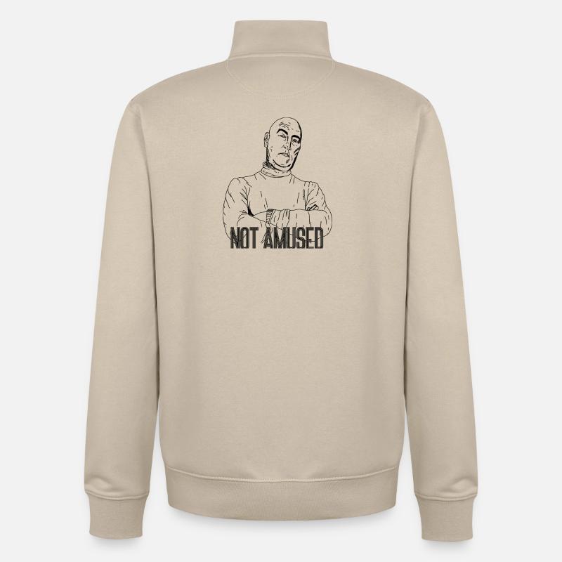 Not Amused – Sarkastisches Statement Design - Unisex Organic Zip Sweatshirt von Stanley/Stella - Cremebeige