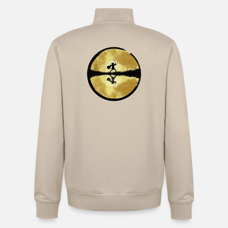 Samurai - Unisex Organic Zip Sweatshirt von Stanley/Stella - Cremebeige