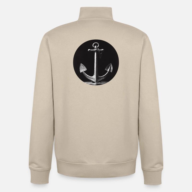 Anker grau - Unisex Organic Zip Sweatshirt von Stanley/Stella - Cremebeige