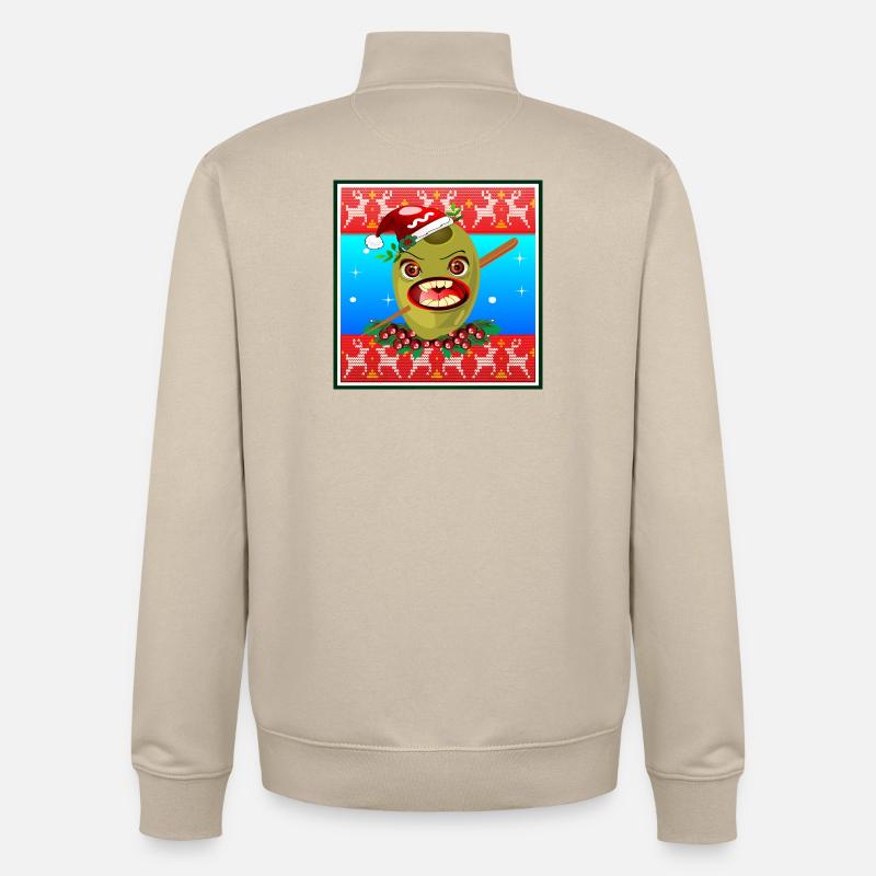 FLÉCHETTES DE NOËL - FLÉCHETTES - Sweat zippé unisexe en coton bio Stanley/Stella - beige crème