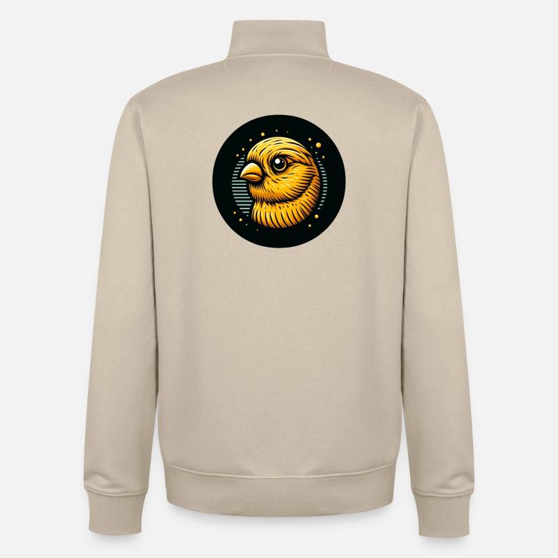 Bande dessinée Canari Oiseau Jaune - Sweat zippé unisexe en coton bio Stanley/Stella - beige crème