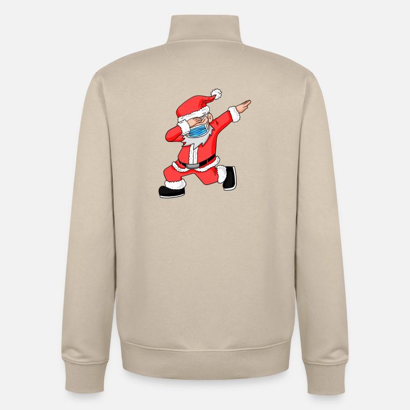 Père Noël Noël - Sweat zippé unisexe en coton bio Stanley/Stella - beige crème