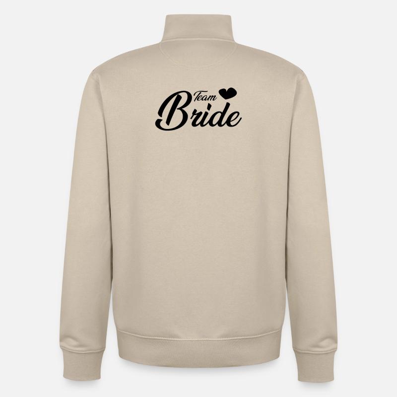 Team Bride - Unisex Organic Zip Sweatshirt von Stanley/Stella - Cremebeige
