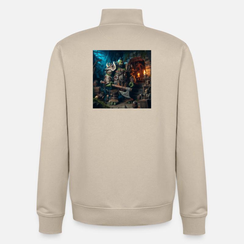 Conception d’orc 2 - Sweat zippé unisexe en coton bio Stanley/Stella - beige crème