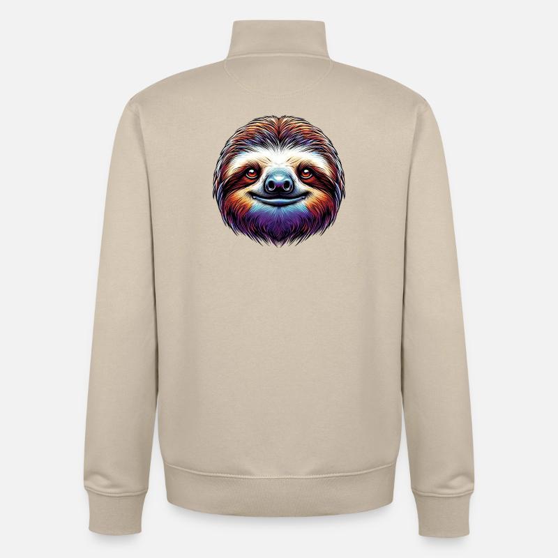Faultier - Unisex Organic Zip Sweatshirt von Stanley/Stella - Cremebeige