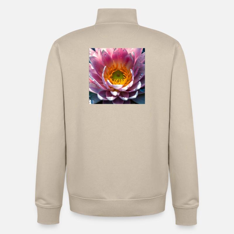 Nénuphar - Sweat zippé unisexe en coton bio Stanley/Stella - beige crème