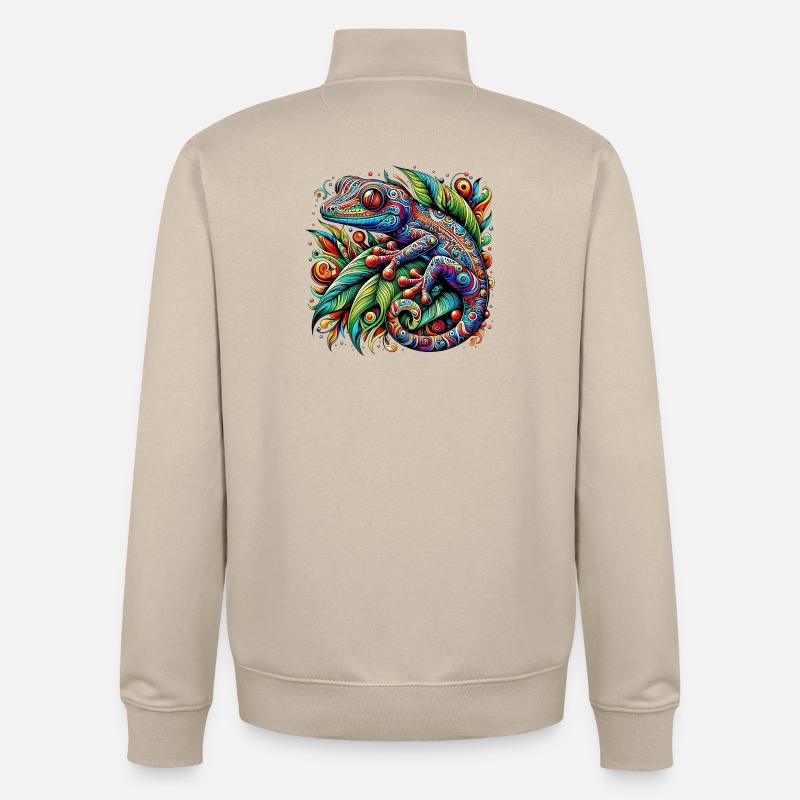 Gecko - Unisex Organic Zip Sweatshirt von Stanley/Stella - Cremebeige