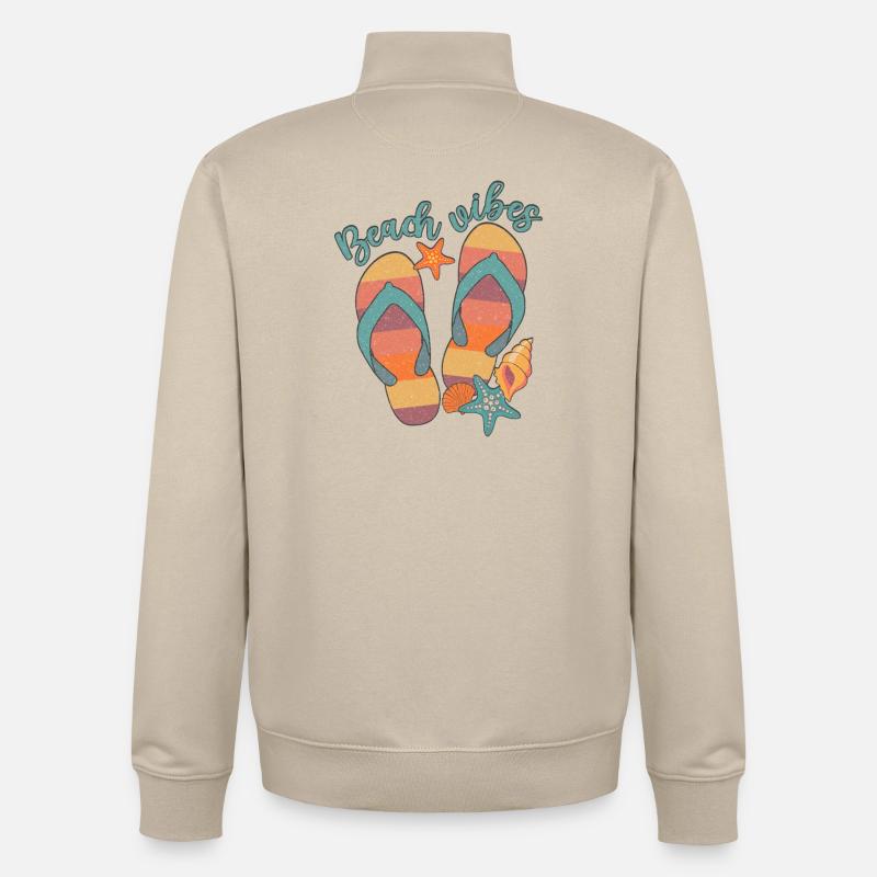 Strand-Vibes - Unisex Organic Zip Sweatshirt von Stanley/Stella - Cremebeige