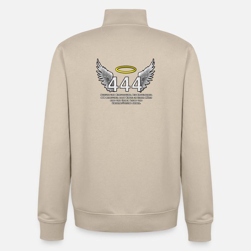 Angel Numéro 444 Éclat Ailé - Sweat zippé unisexe en coton bio Stanley/Stella - beige crème
