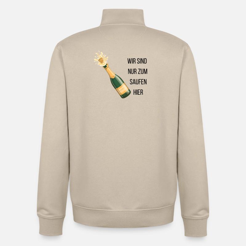 Enterrement de vie de garçon - Sweat zippé unisexe en coton bio Stanley/Stella - beige crème