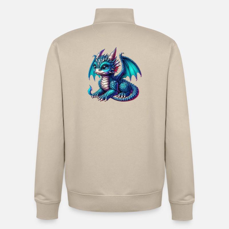 Drache - Unisex Organic Zip Sweatshirt von Stanley/Stella - Cremebeige