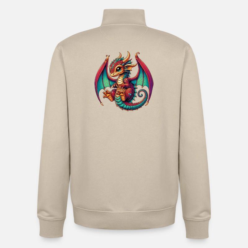 Dragon - Unisex Organic Zip Sweatshirt by Stanley/Stella - desert dust