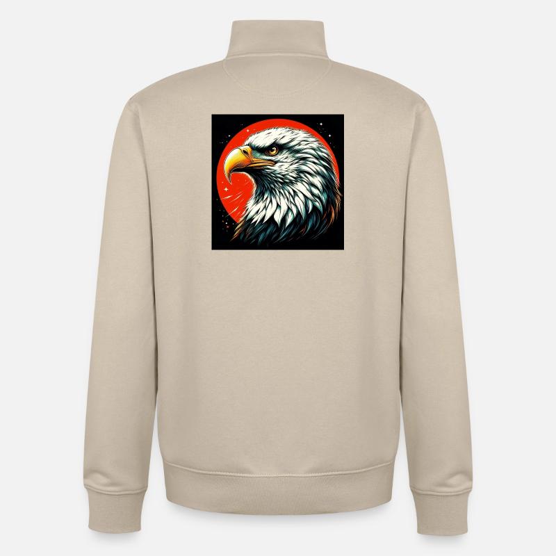 Bald Eagle - Unisex Organic Zip Sweatshirt by Stanley/Stella - desert dust