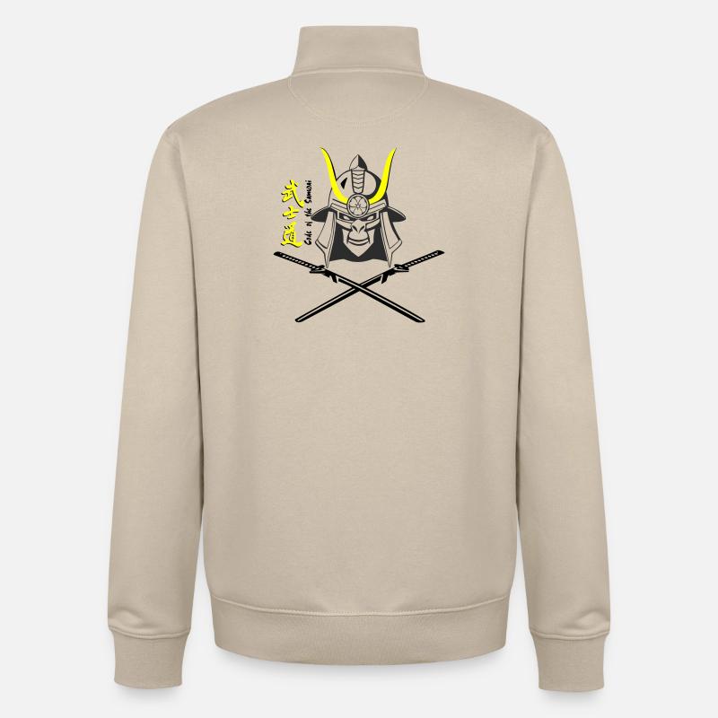 Samuraihelm Kabuto 5 - Unisex Organic Zip Sweatshirt von Stanley/Stella - Cremebeige