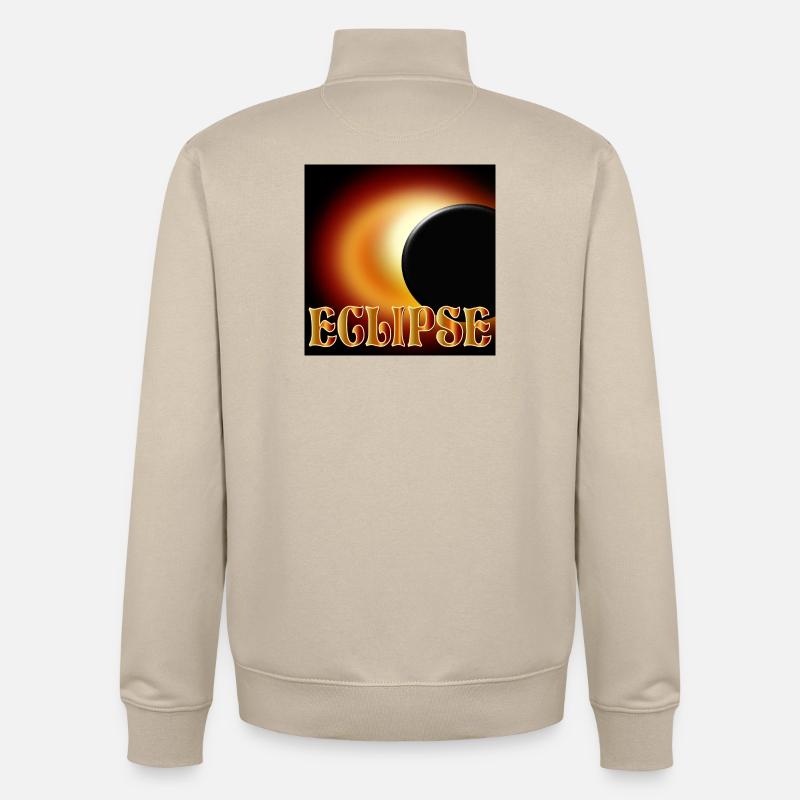 SOLAR ECLIPSE ECLIPSE ASTRONOMY - Unisex Organic Zip Sweatshirt by Stanley/Stella - desert dust