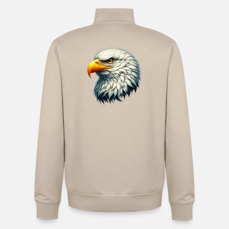 Aigle - Sweat zippé unisexe en coton bio Stanley/Stella - beige crème