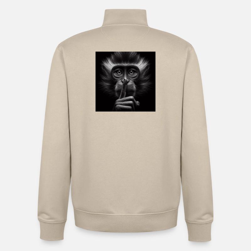 Ein schweigender Affe - Unisex Organic Zip Sweatshirt von Stanley/Stella - Cremebeige