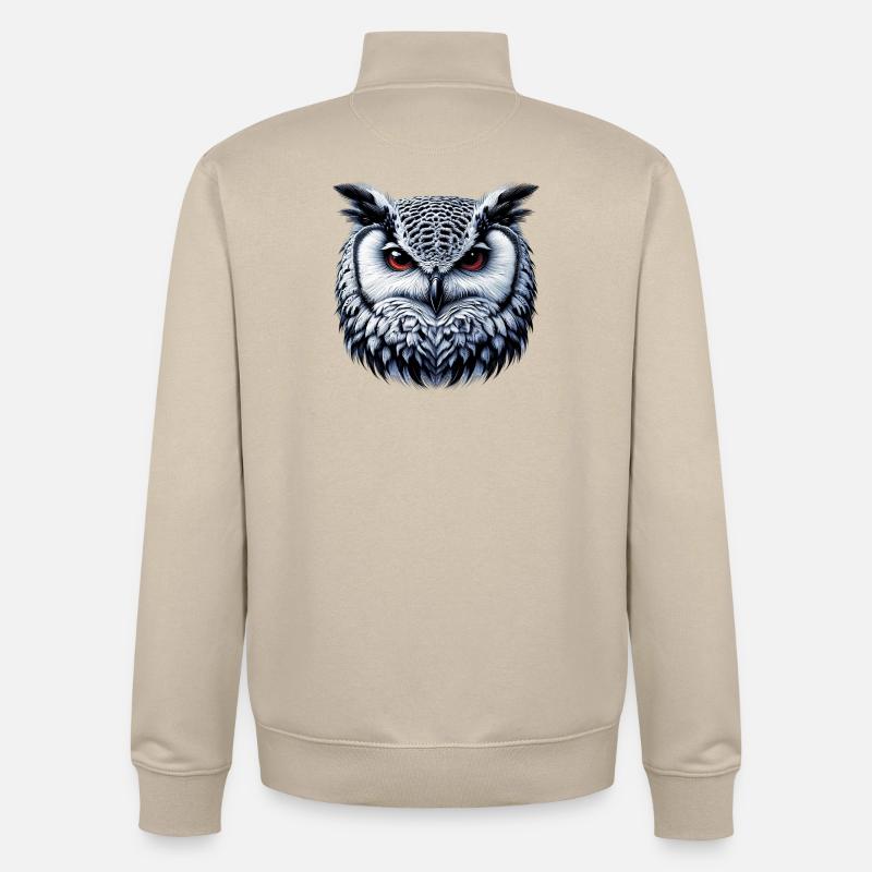 Eule - Unisex Organic Zip Sweatshirt von Stanley/Stella - Cremebeige