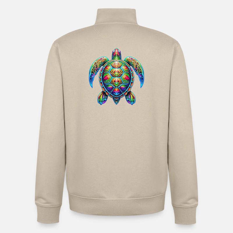 Turtle - Unisex Organic Zip Sweatshirt by Stanley/Stella - desert dust
