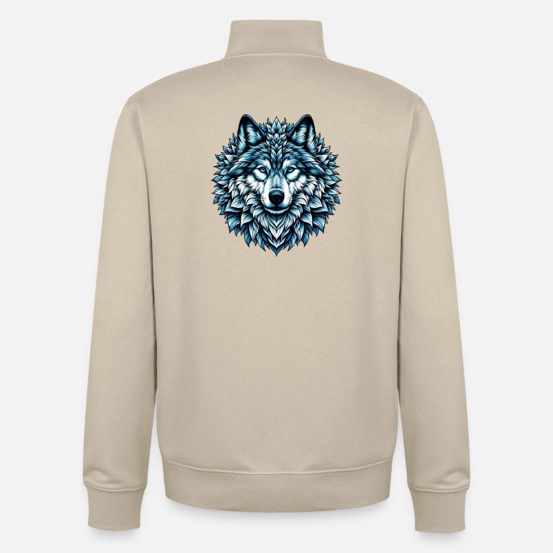Loup - Sweat zippé unisexe en coton bio Stanley/Stella - beige crème