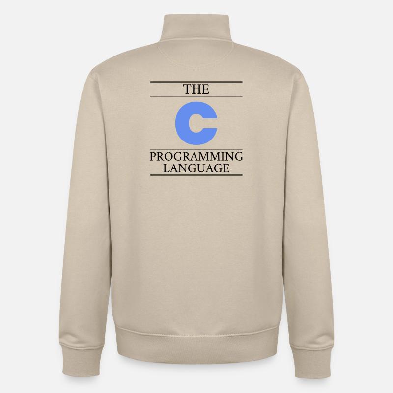 Le langage de programmation C - Sweat zippé unisexe en coton bio Stanley/Stella - beige crème