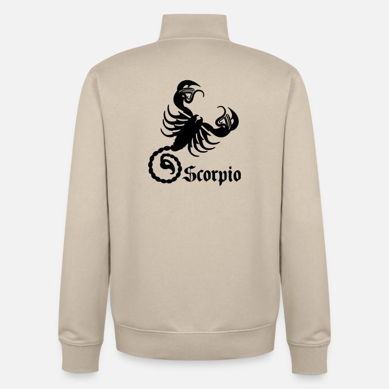 Sternzeichenbild Skorpion - Unisex Organic Zip Sweatshirt von Stanley/Stella - Cremebeige