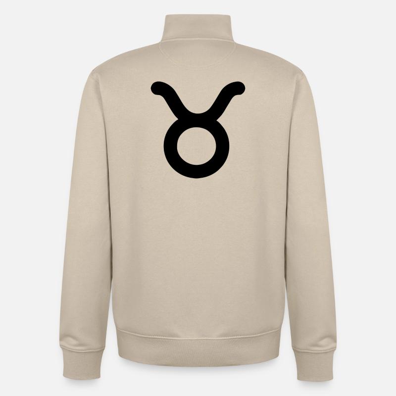 Sternzeichen Stier - Unisex Organic Zip Sweatshirt von Stanley/Stella - Cremebeige