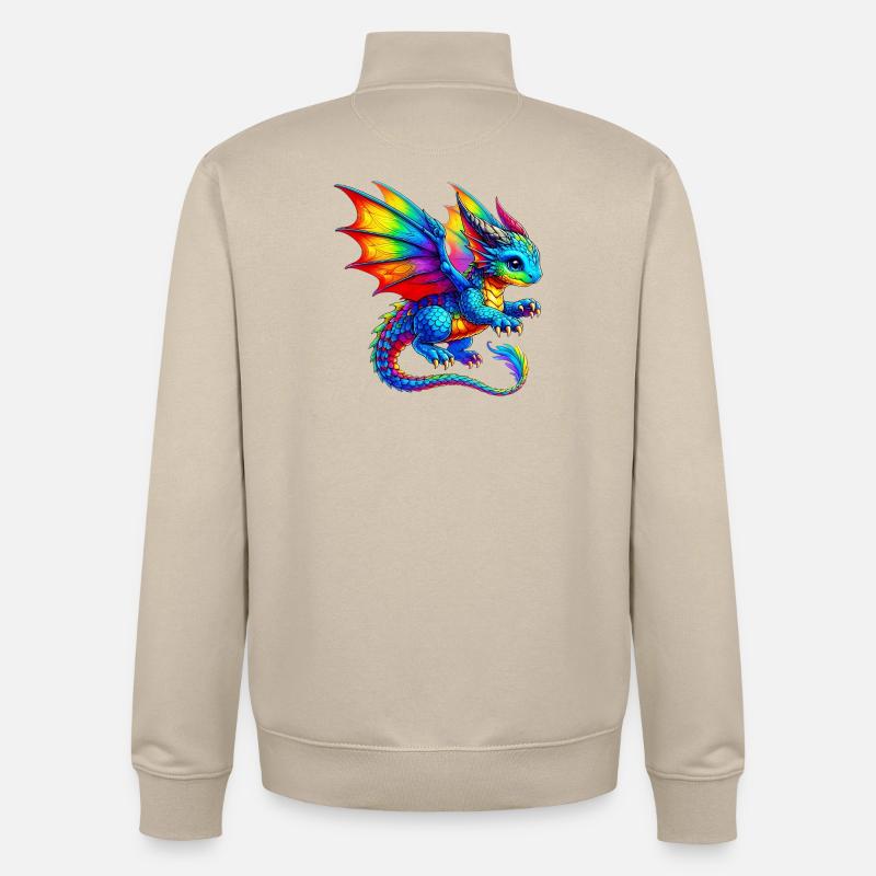 Dragon - Sweat zippé unisexe en coton bio Stanley/Stella - beige crème