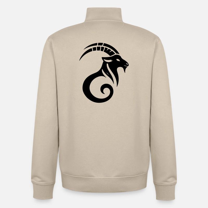 Steinbock 2 - Unisex Organic Zip Sweatshirt von Stanley/Stella - Cremebeige