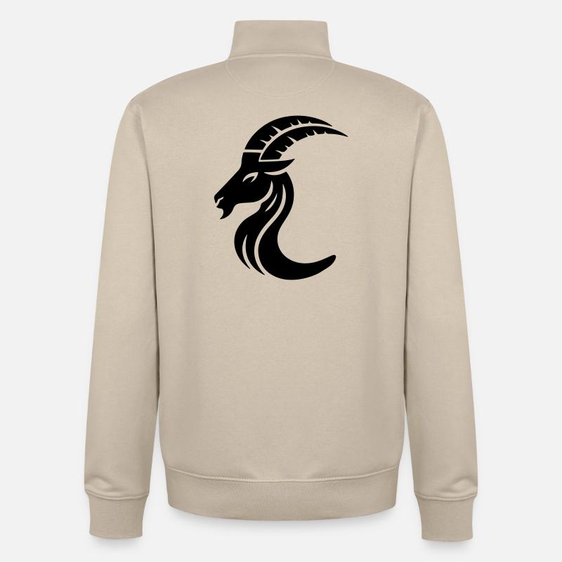 Steinbock 3 - Unisex Organic Zip Sweatshirt von Stanley/Stella - Cremebeige