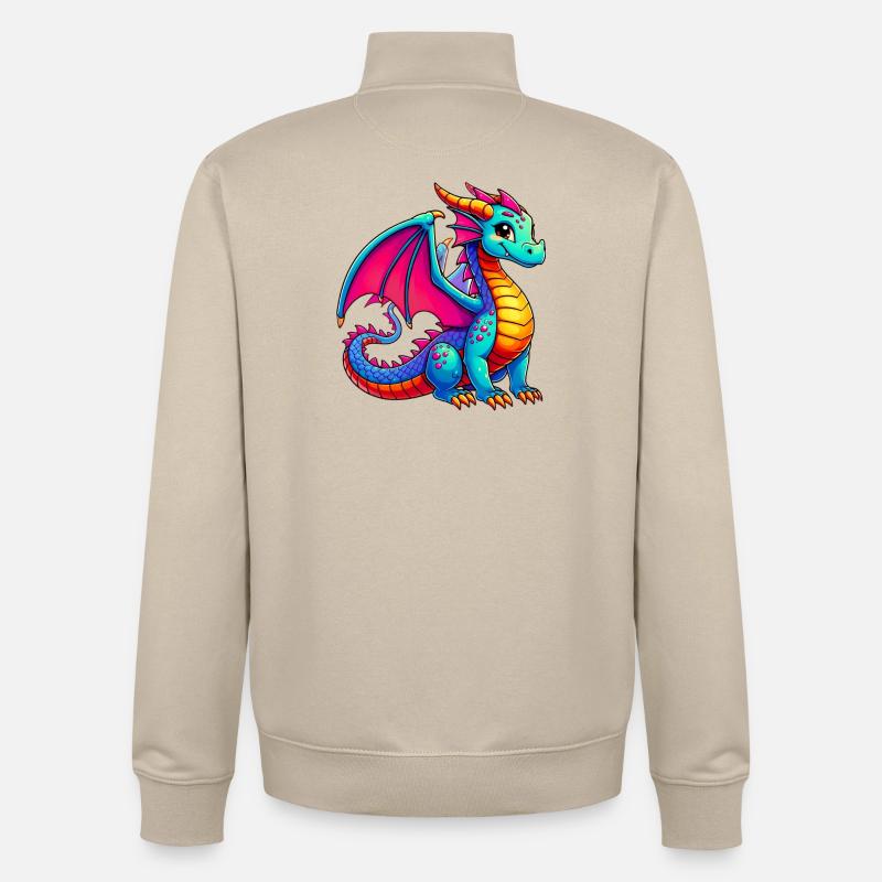 Dragon - Unisex Organic Zip Sweatshirt by Stanley/Stella - desert dust