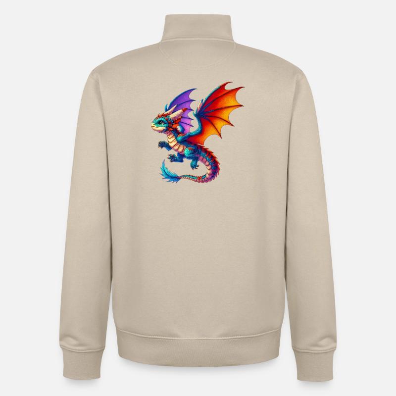 Drache - Unisex Organic Zip Sweatshirt von Stanley/Stella - Cremebeige