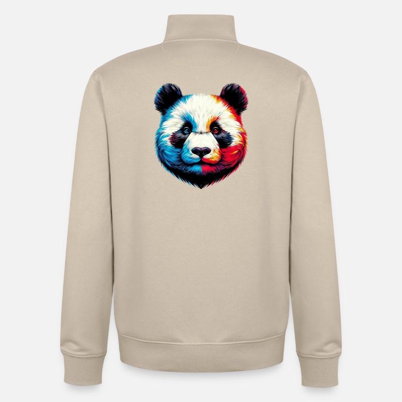 Panda - Unisex Organic Zip Sweatshirt von Stanley/Stella - Cremebeige