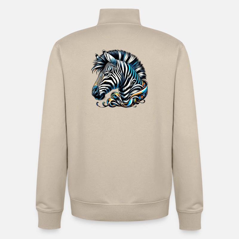 Zebra - Unisex Organic Zip Sweatshirt von Stanley/Stella - Cremebeige