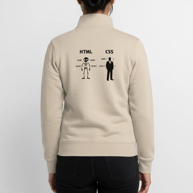 Developer Programmer Coden Css Scripting Code Unisex Organic Zip Sweatshirt by Stanley/Stella