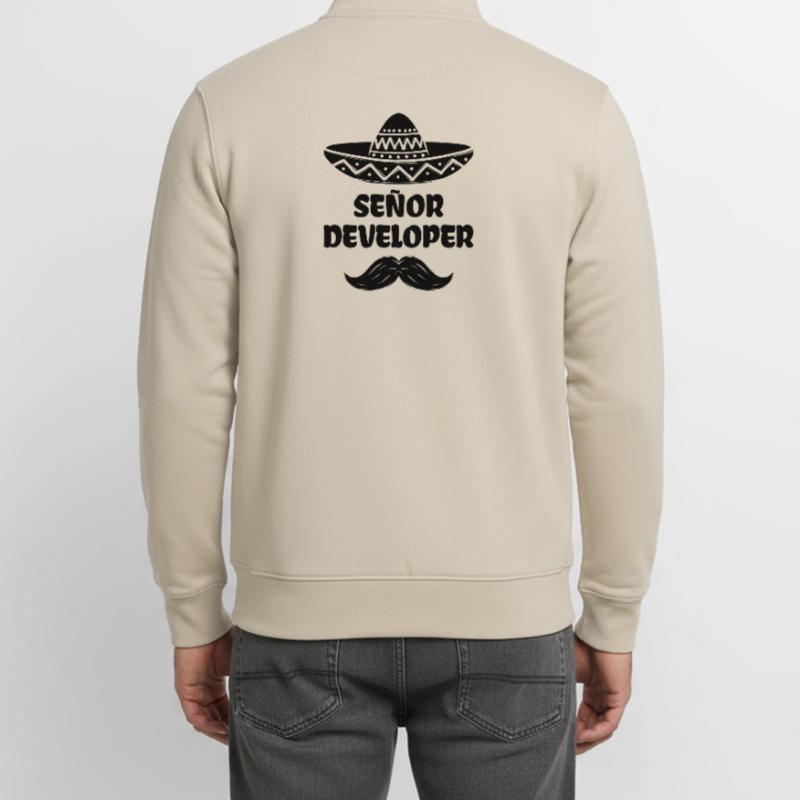 Developer Statement Skripting Dev Computerfreak Unisex Organic Zip Sweatshirt von Stanley/Stella