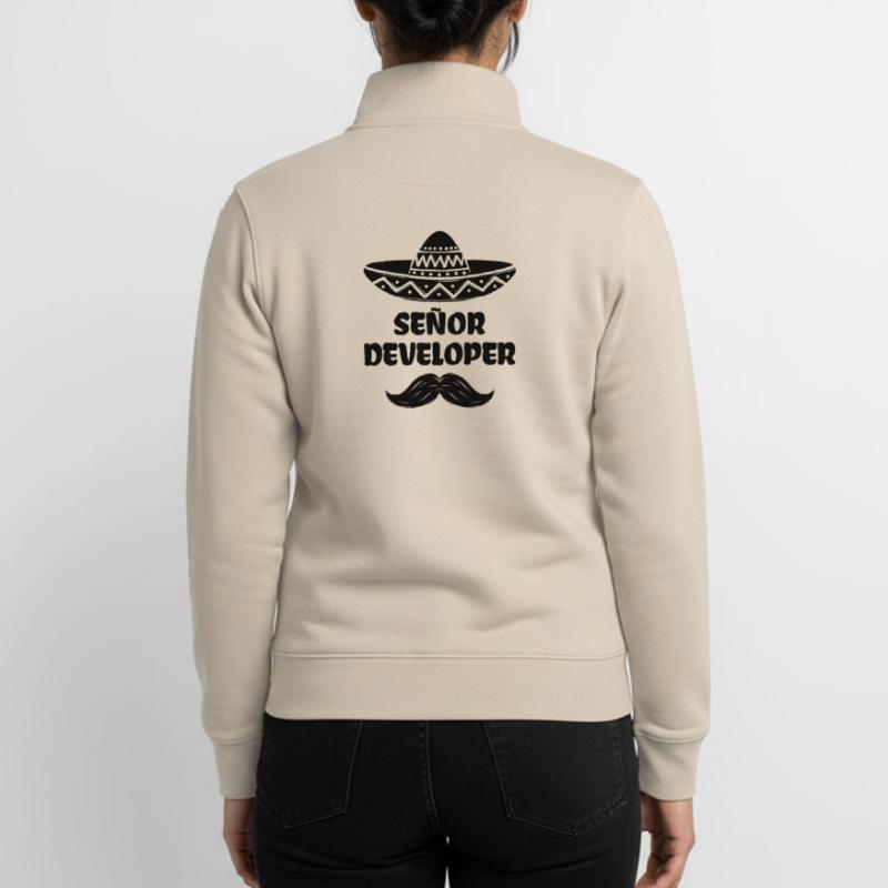 Developer Statement Skripting Dev Computerfreak Unisex Organic Zip Sweatshirt von Stanley/Stella