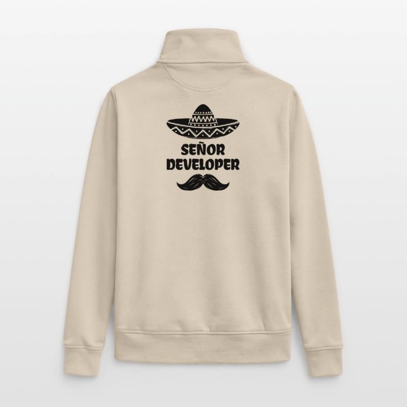 Developer Statement Skripting Dev Computerfreak Unisex Organic Zip Sweatshirt von Stanley/Stella